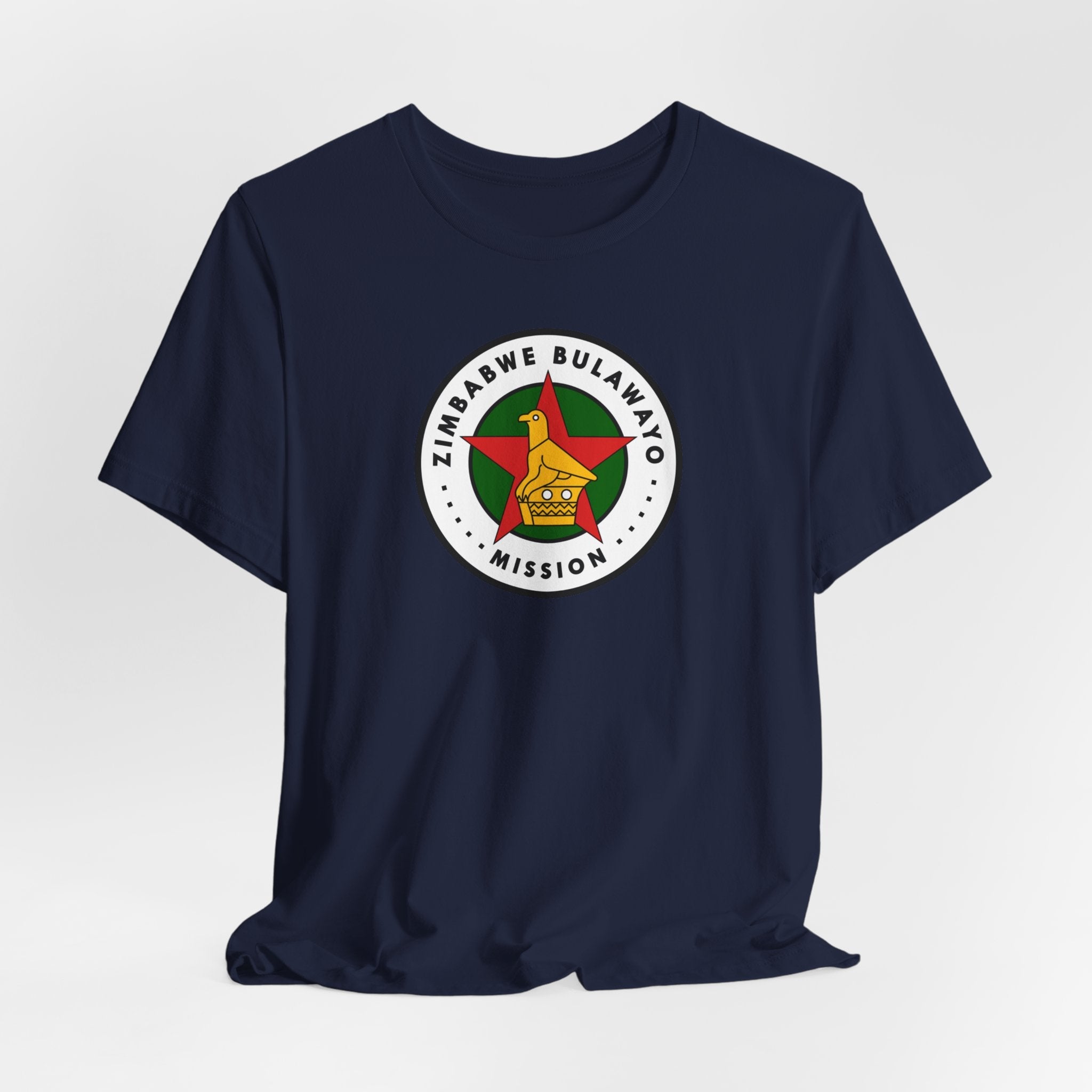 Zimbabwe Bulawayo Mission Flag Logo (White Border) T-shirt - Mission Wishlist - LDS Missionary Gift Store
