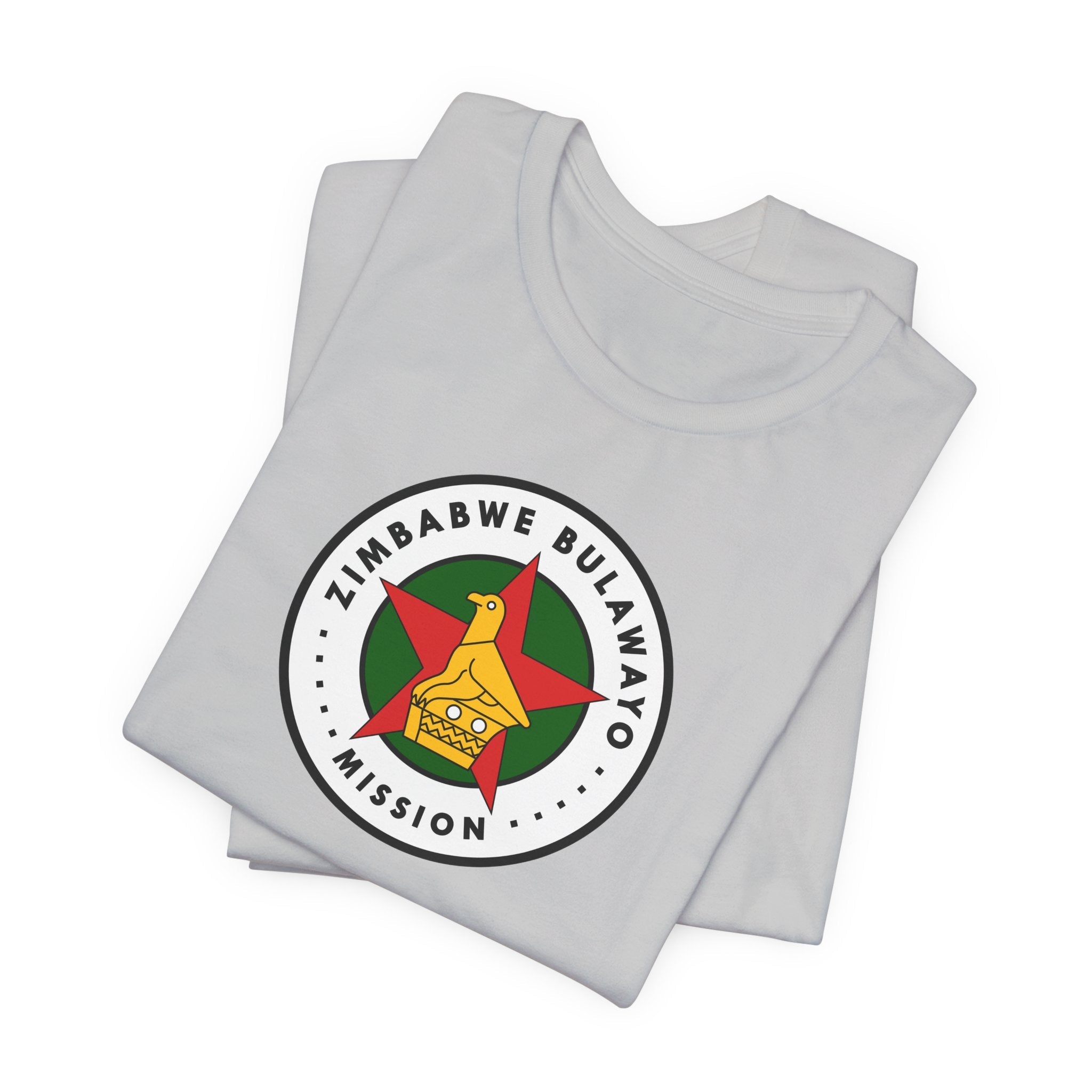 Zimbabwe Bulawayo Mission Flag Logo (White Border) T-shirt - Mission Wishlist - LDS Missionary Gift Store