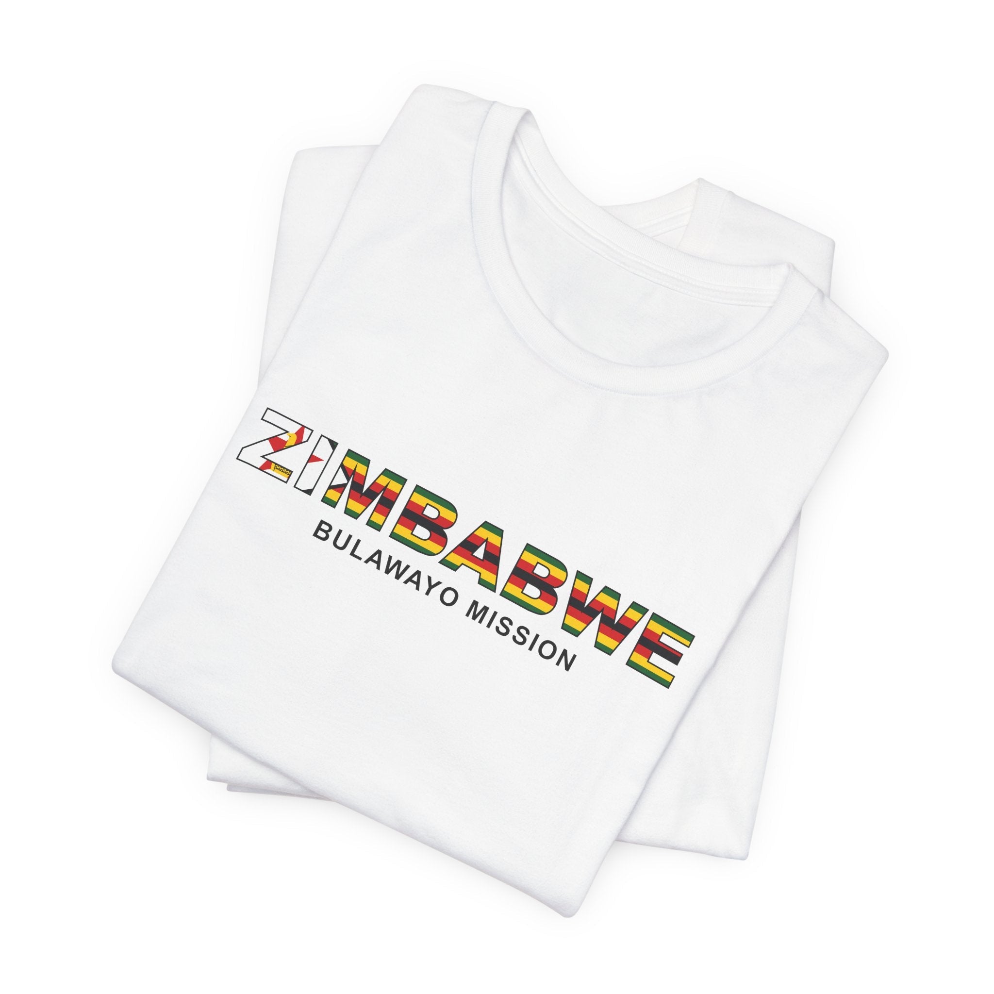 Zimbabwe Bulawayo Mission Flag Title T-shirt - Mission Wishlist - LDS Missionary Gift Store