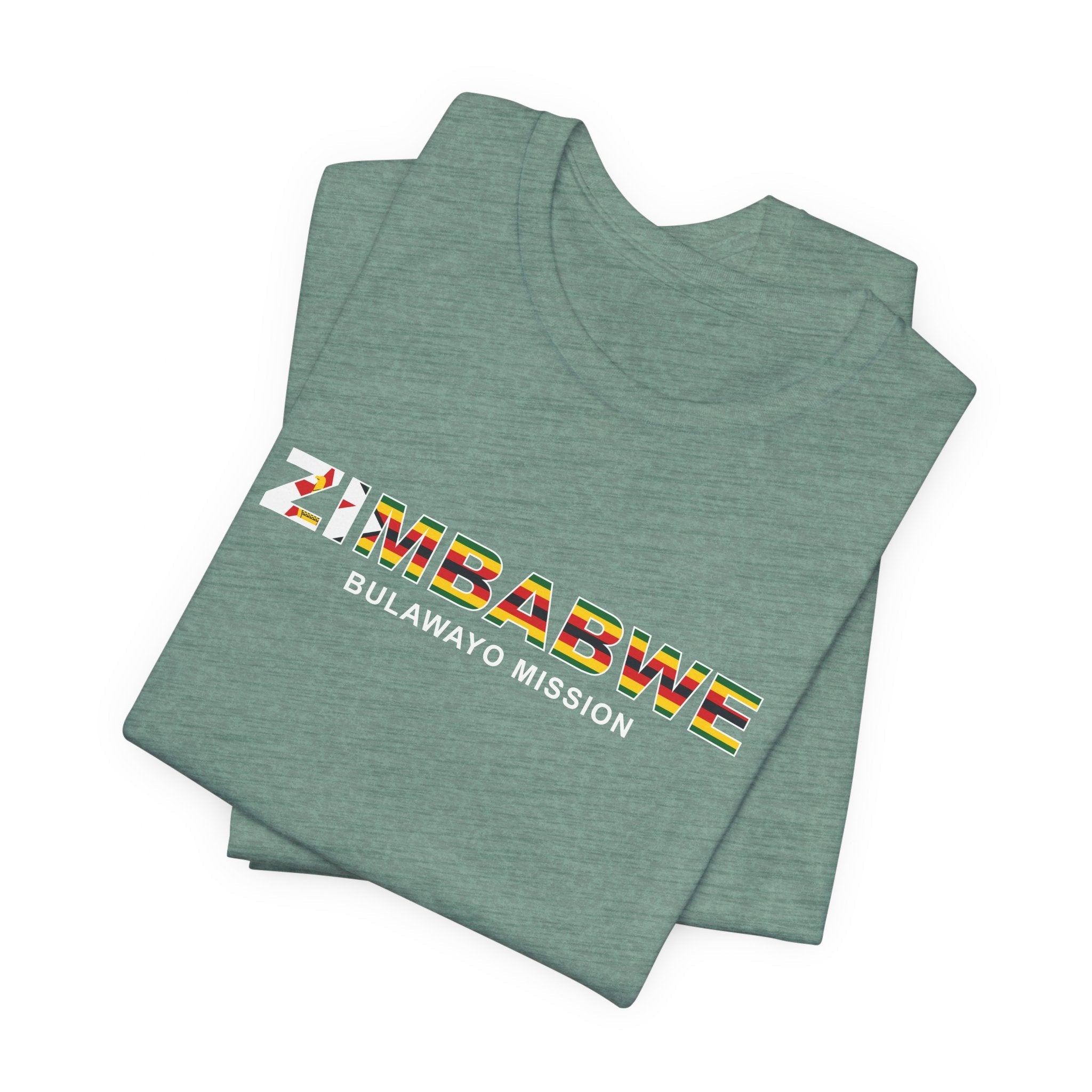 Zimbabwe Bulawayo Mission Flag Title T-shirt - Mission Wishlist - LDS Missionary Gift Store