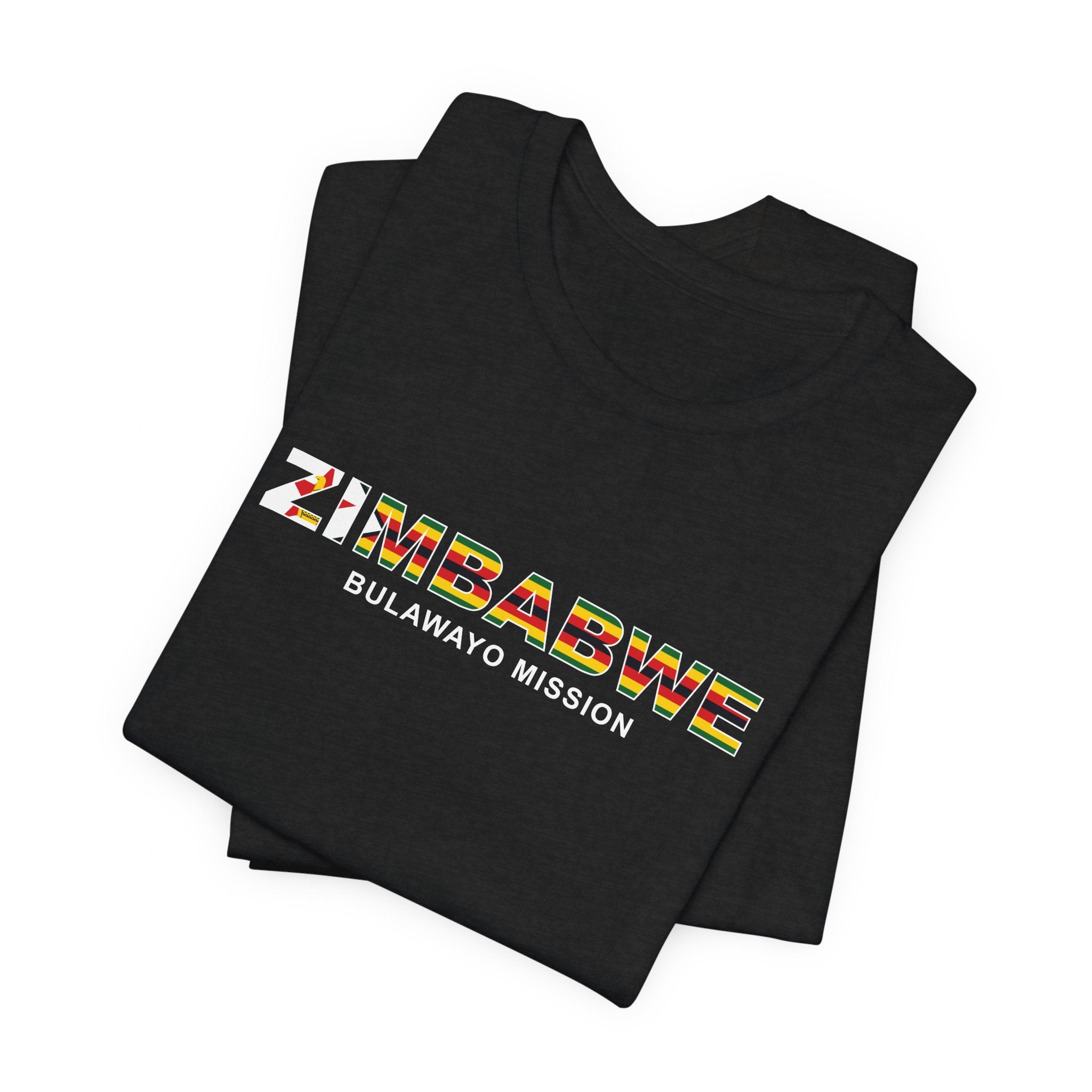 Zimbabwe Bulawayo Mission Flag Title T-shirt - Mission Wishlist - LDS Missionary Gift Store