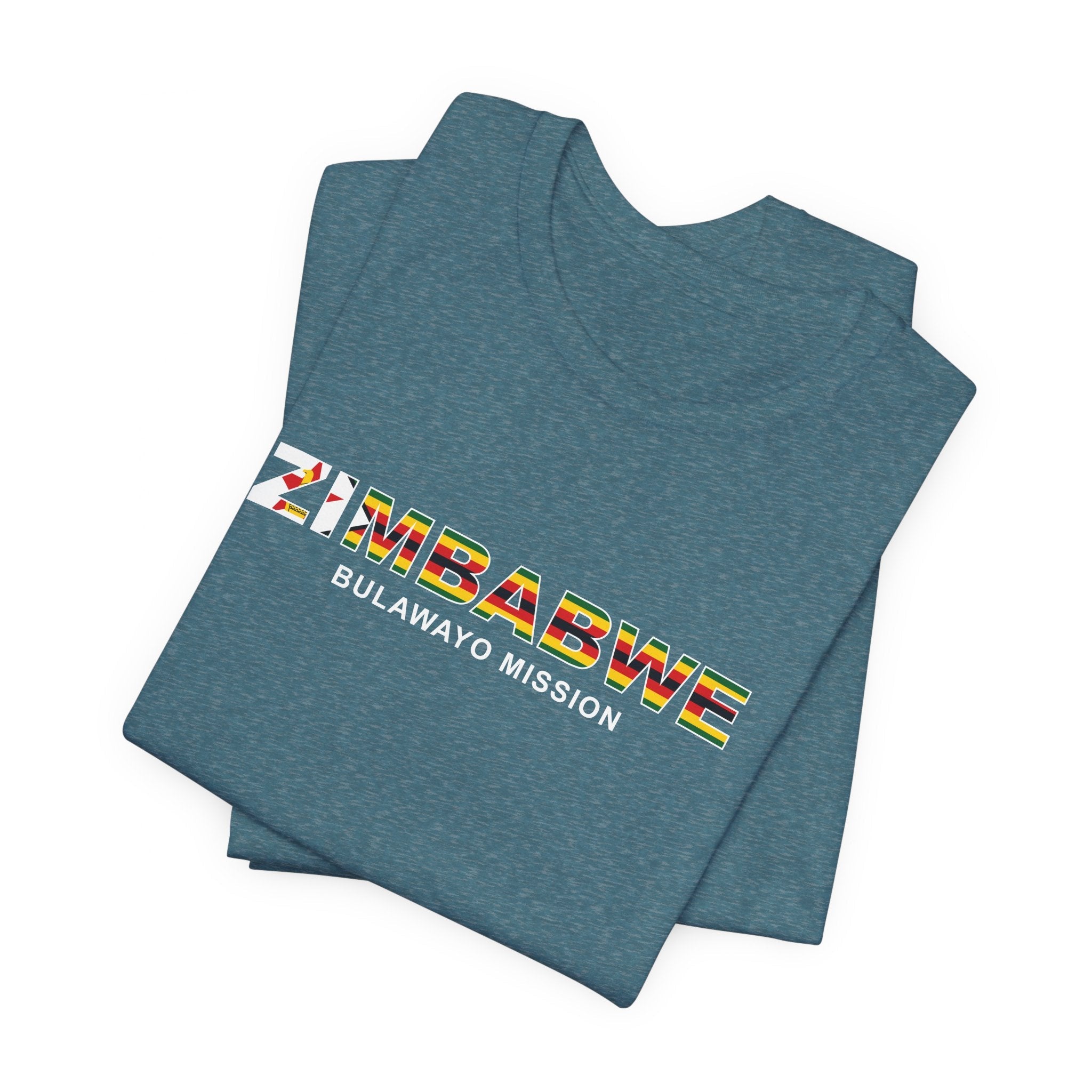 Zimbabwe Bulawayo Mission Flag Title T-shirt - Mission Wishlist - LDS Missionary Gift Store