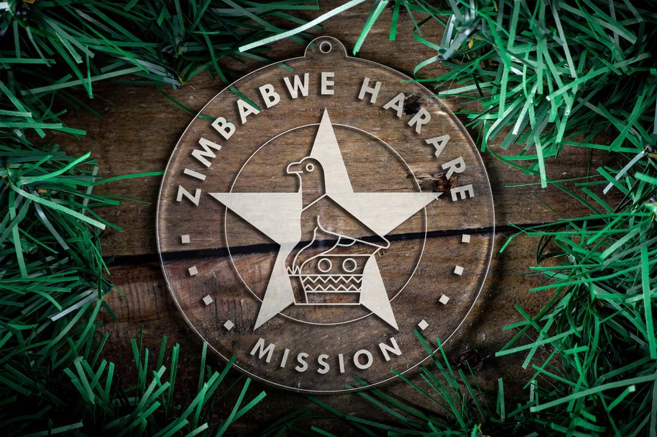 Zimbabwe Harare Mission Christmas Ornament - Latter-Day Saint LDS Missionary Gift - Book of Mormon