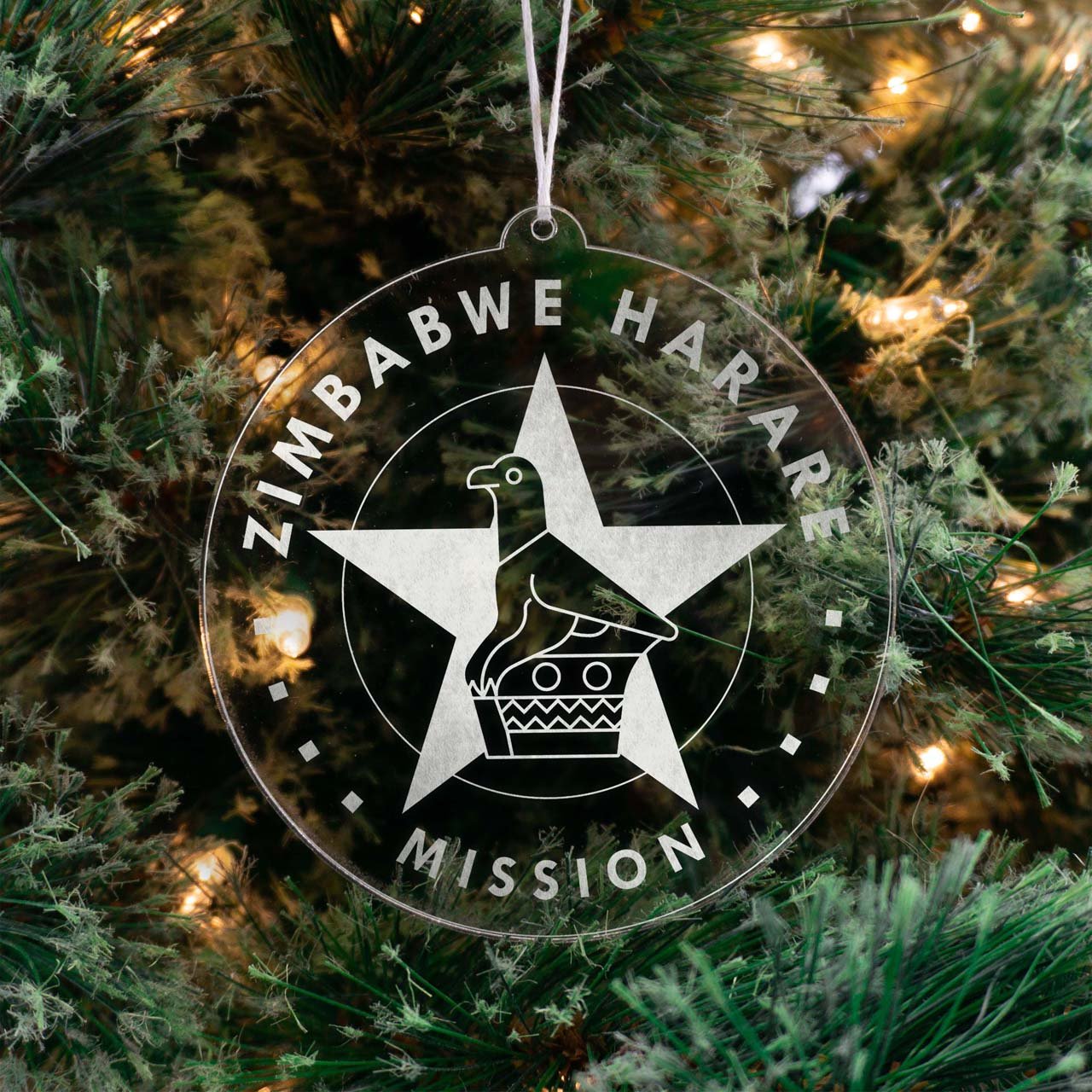Zimbabwe Harare Mission Christmas Ornament - Latter-Day Saint LDS Missionary Gift - Book of Mormon