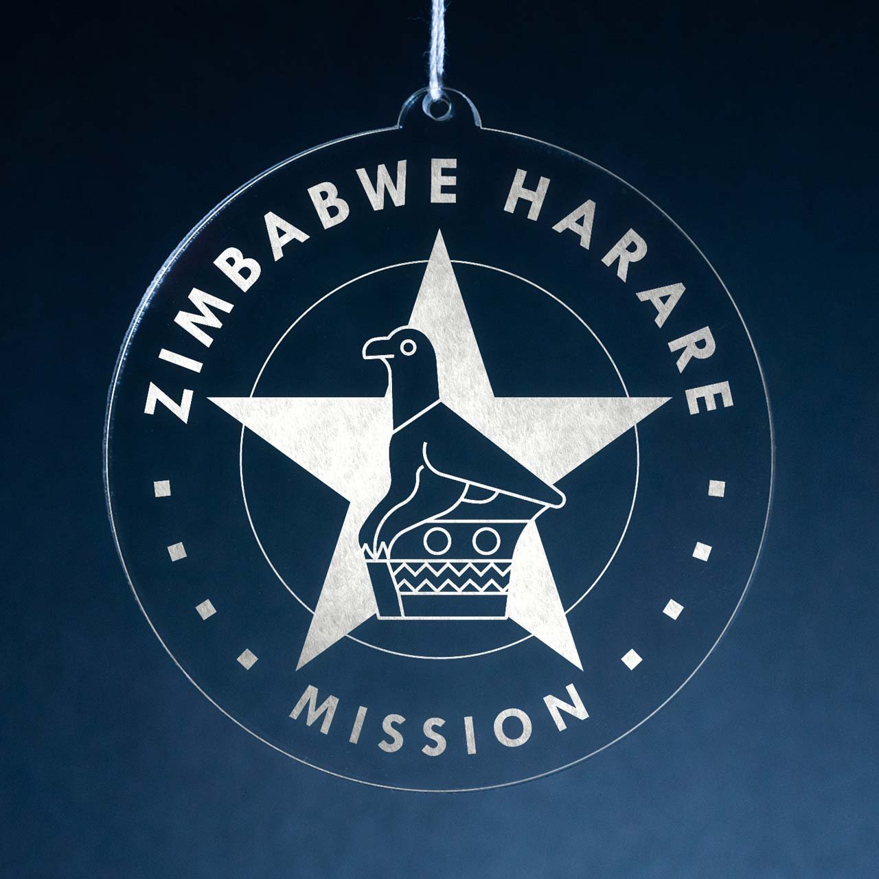 Zimbabwe Harare Mission Christmas Ornament - Latter-Day Saint LDS Missionary Gift - Book of Mormon