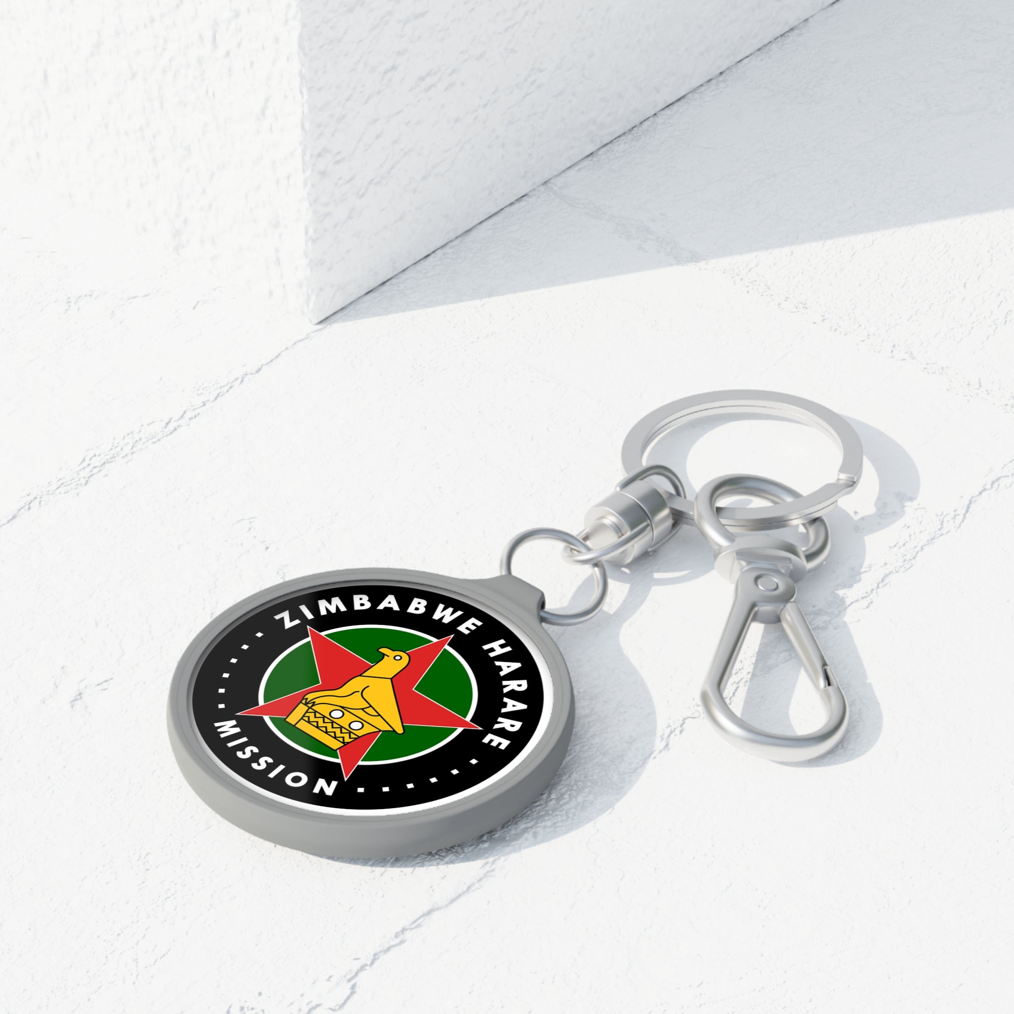 Zimbabwe Harare Mission Circle Flag Key Tag - Mission Wishlist - LDS Missionary Gift Store