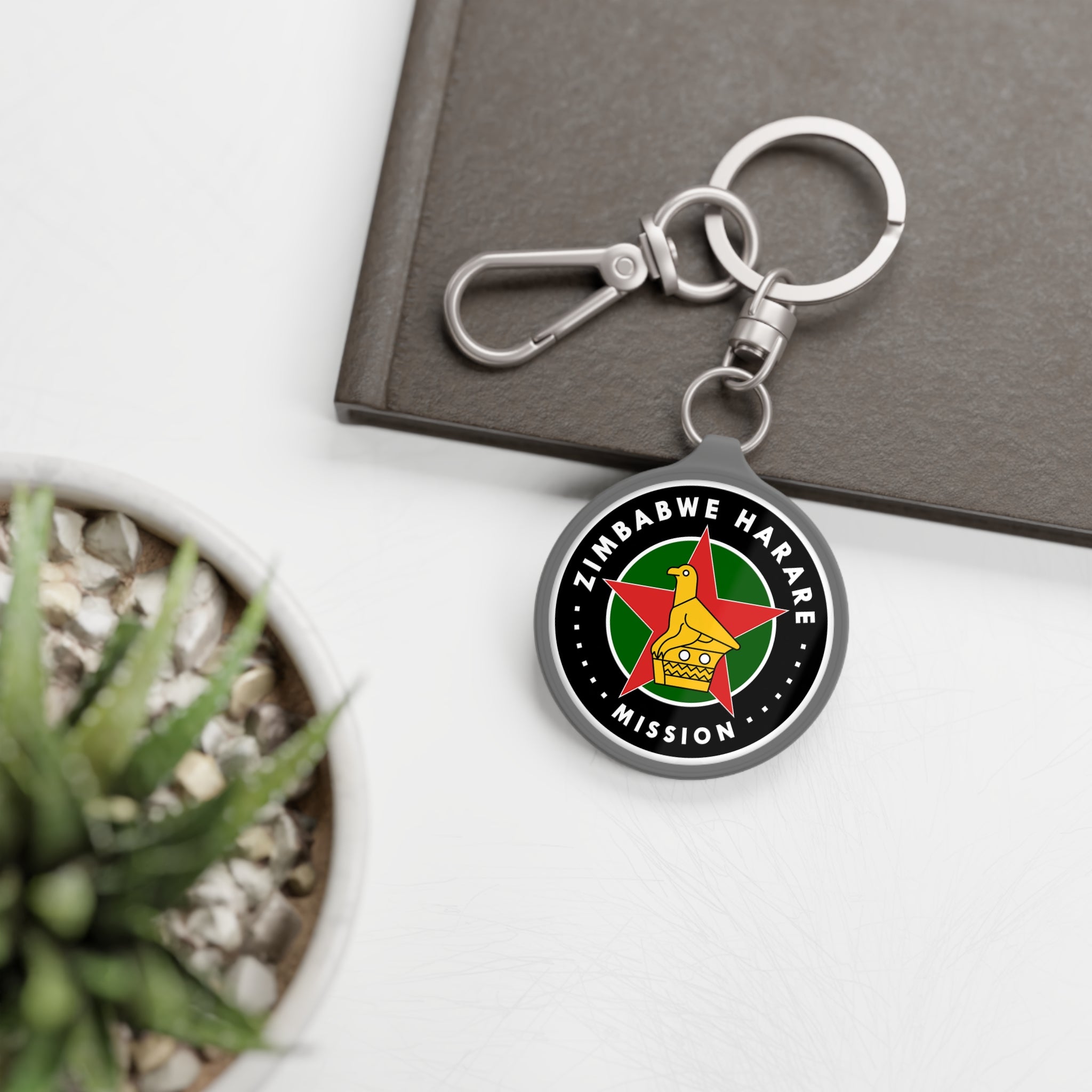 Zimbabwe Harare Mission Circle Flag Key Tag - Mission Wishlist - LDS Missionary Gift Store