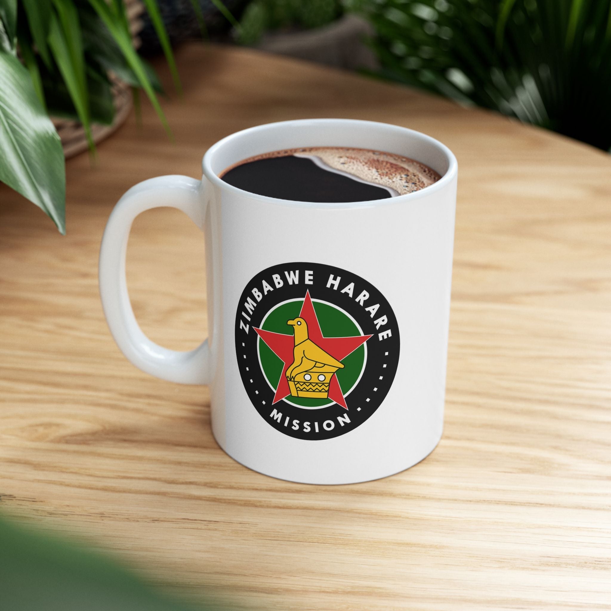 Zimbabwe Harare Mission Circular Flag White Ceramic Mug - Mission Wishlist - LDS Missionary Gift Store