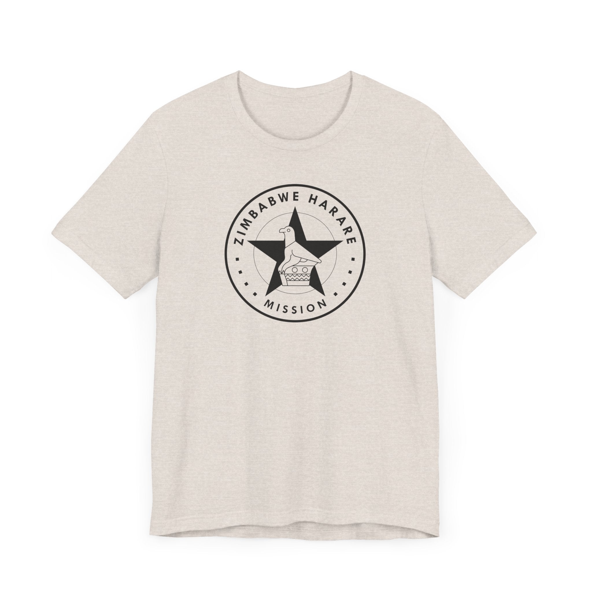 Zimbabwe Harare Mission Circular Monochrome Logo T-Shirt - Mission Wishlist - LDS Missionary Gift Store