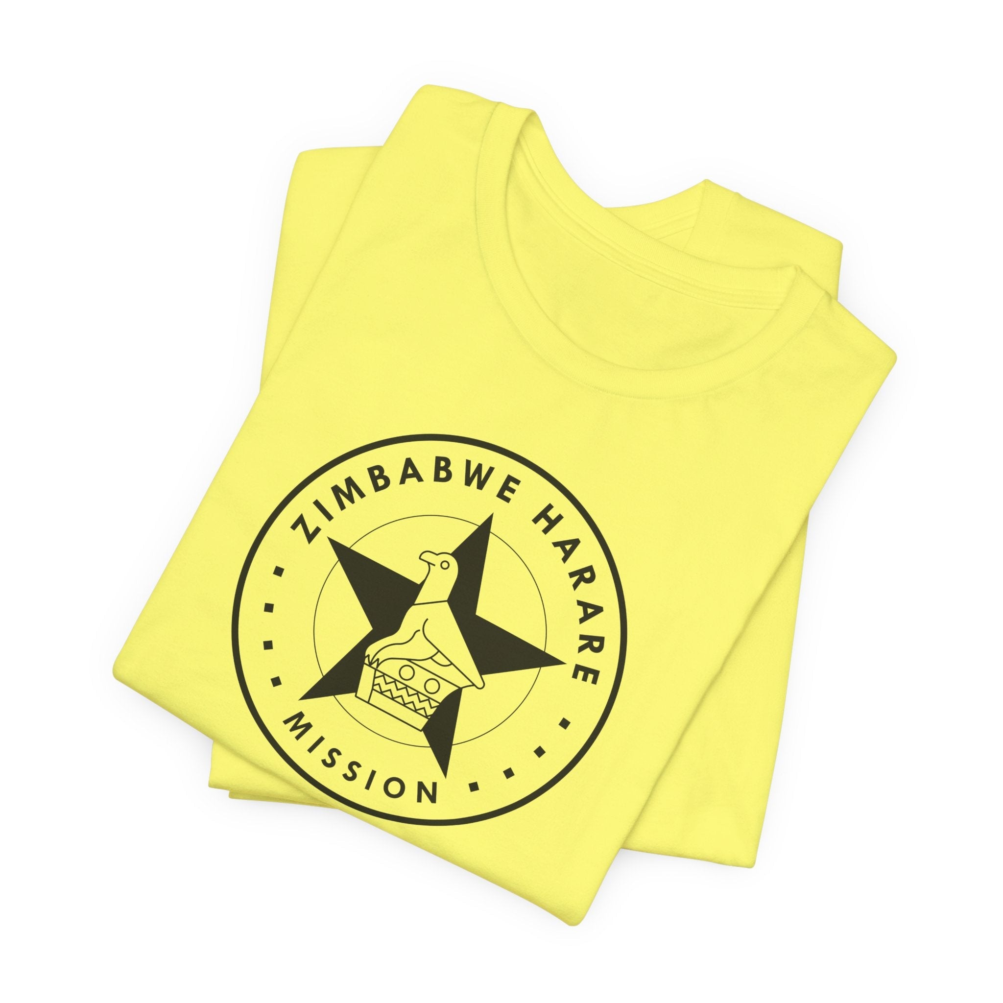 Zimbabwe Harare Mission Circular Monochrome Logo T-Shirt - Mission Wishlist - LDS Missionary Gift Store