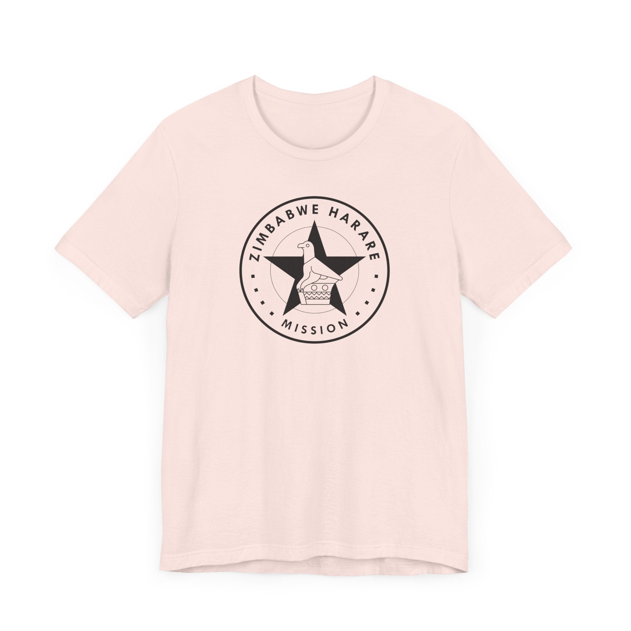 Zimbabwe Harare Mission Circular Monochrome Logo T-Shirt - Mission Wishlist - LDS Missionary Gift Store