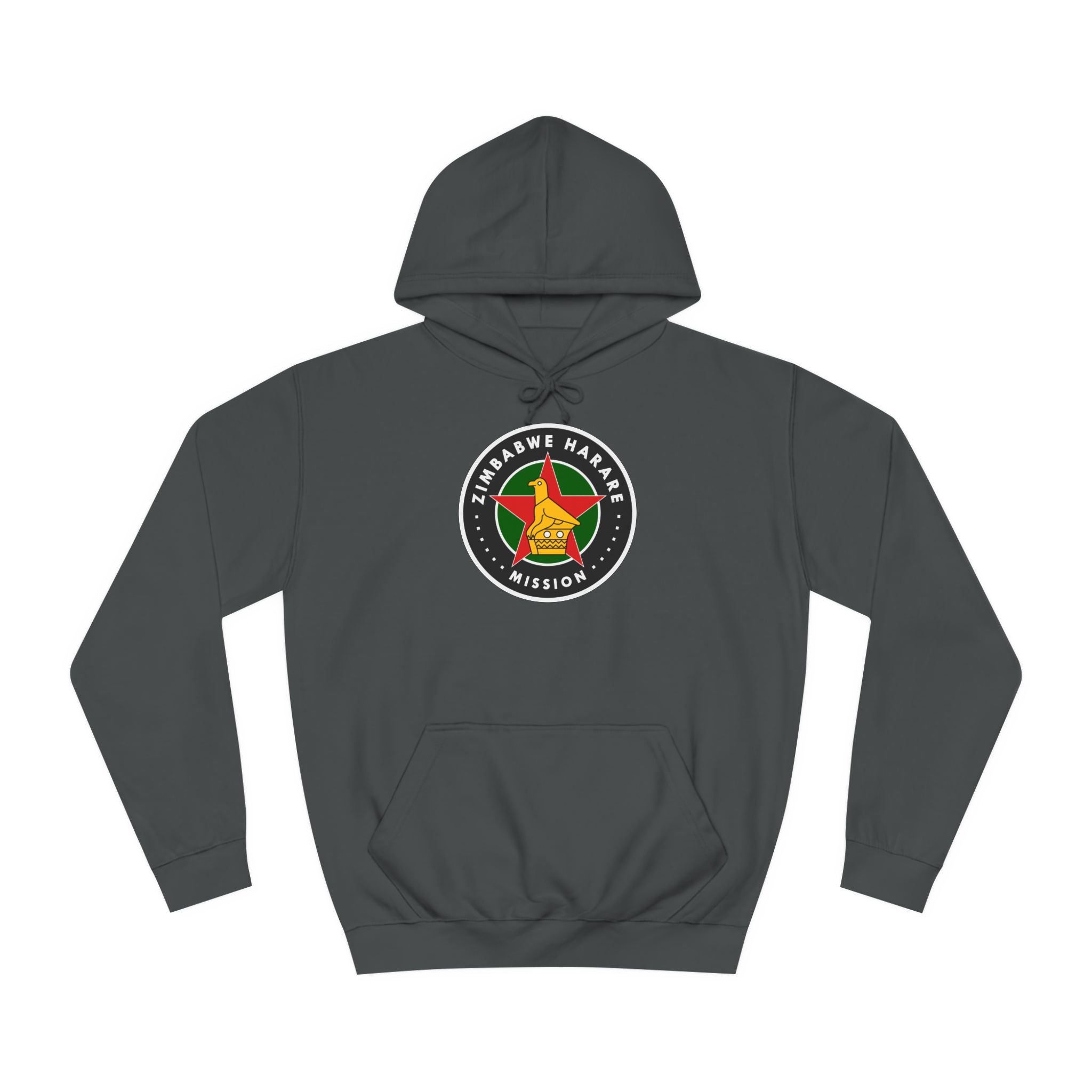 Zimbabwe Harare Mission Flag Logo (Black Border) College Hoodie - Mission Wishlist - LDS Missionary Gift Store