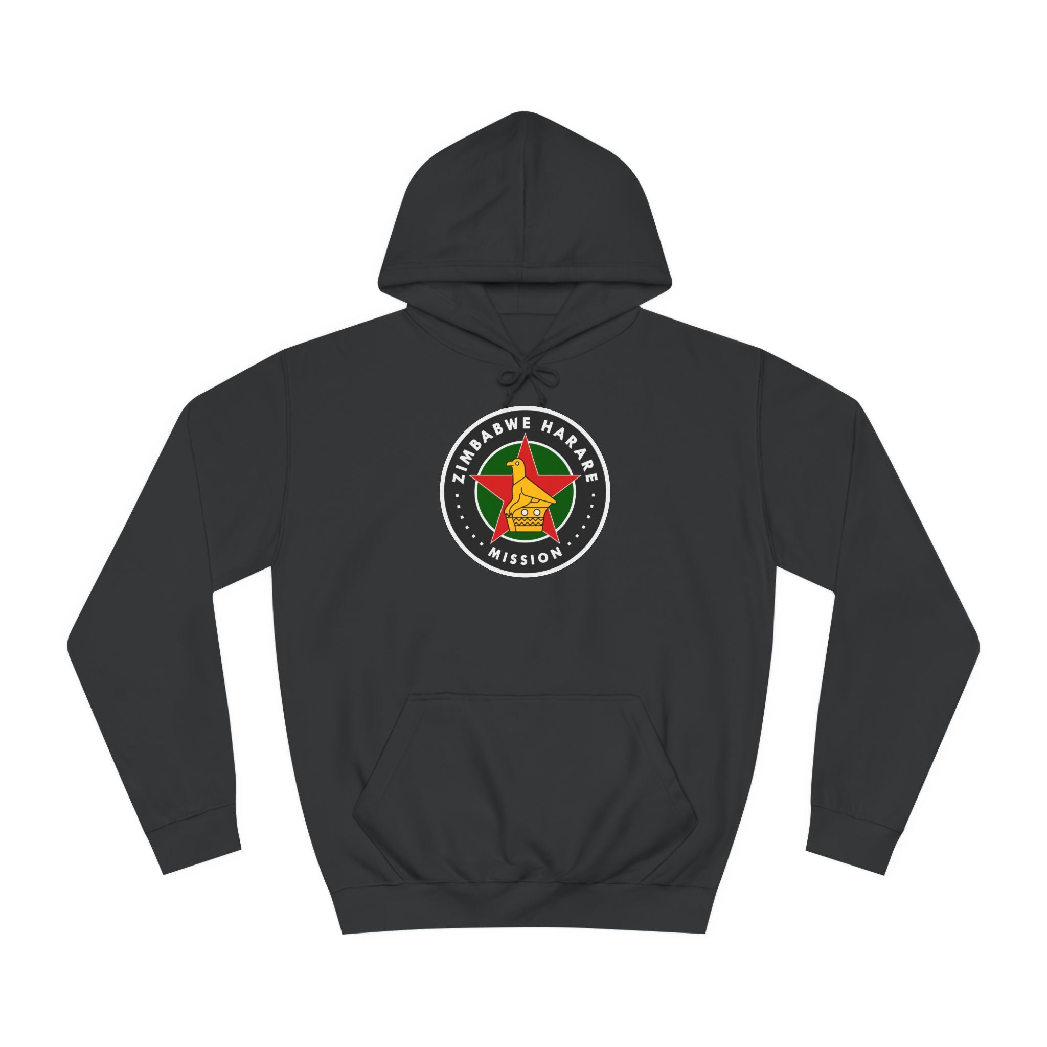 Zimbabwe Harare Mission Flag Logo (Black Border) College Hoodie - Mission Wishlist - LDS Missionary Gift Store