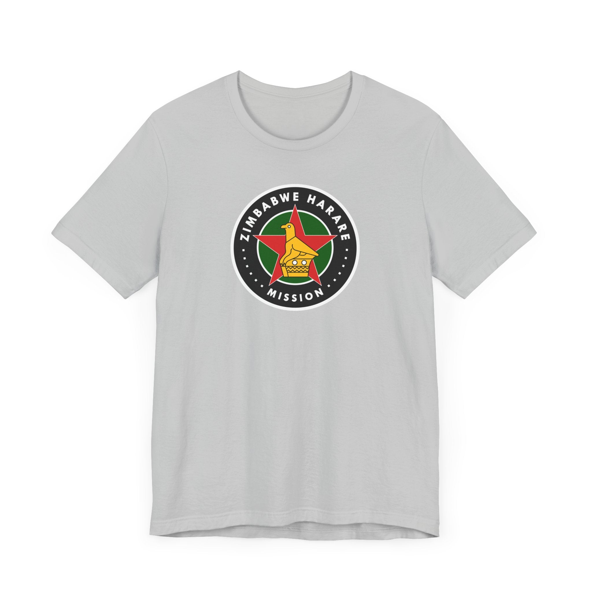 Zimbabwe Harare Mission Flag Logo (Black Border) T-shirt - Mission Wishlist - LDS Missionary Gift Store