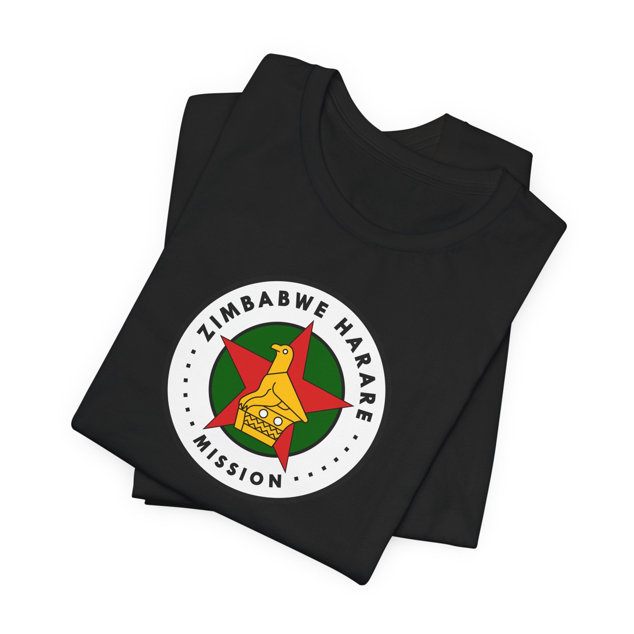 Zimbabwe Harare Mission Flag Logo (White Border) T-shirt - Mission Wishlist - LDS Missionary Gift Store
