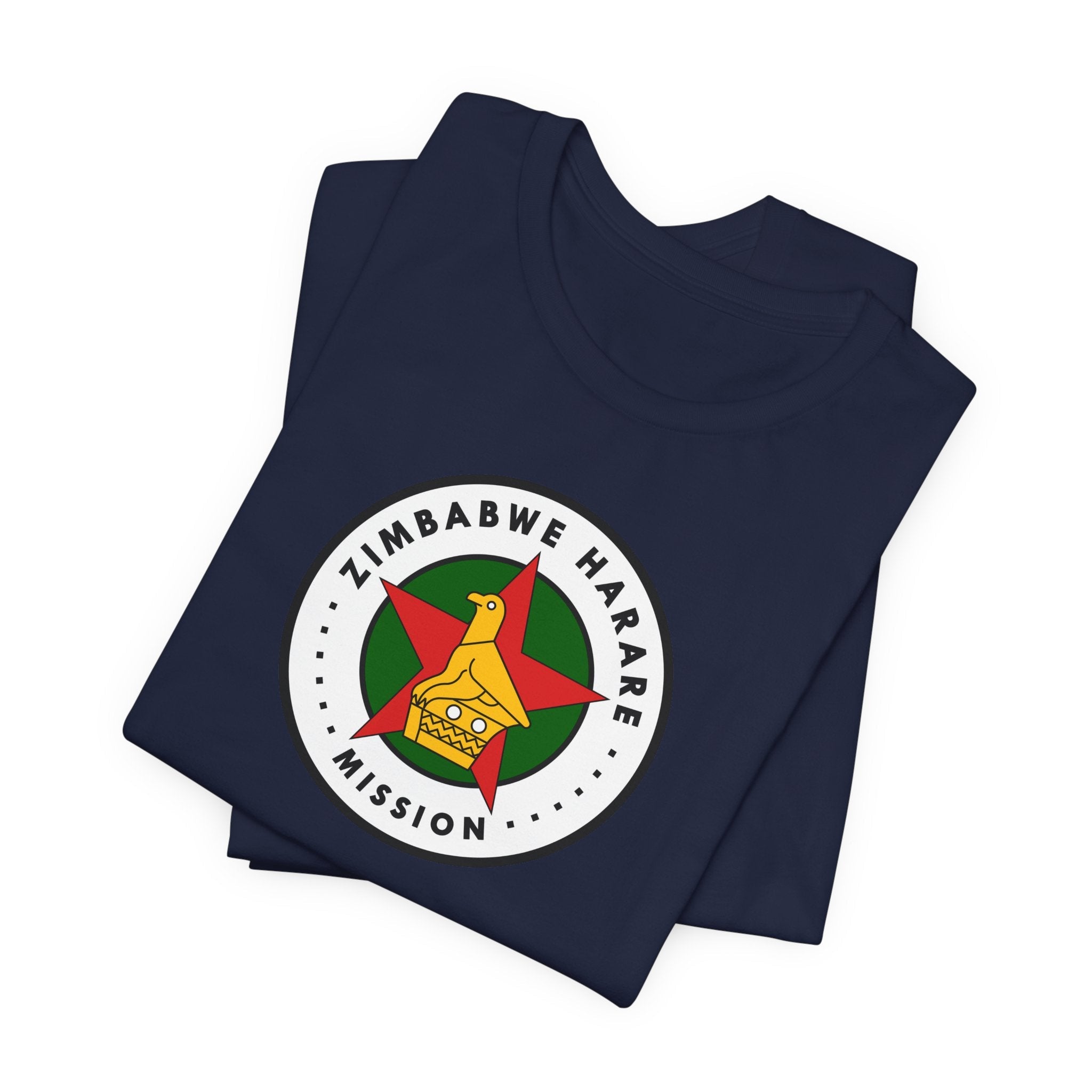 Zimbabwe Harare Mission Flag Logo (White Border) T-shirt - Mission Wishlist - LDS Missionary Gift Store