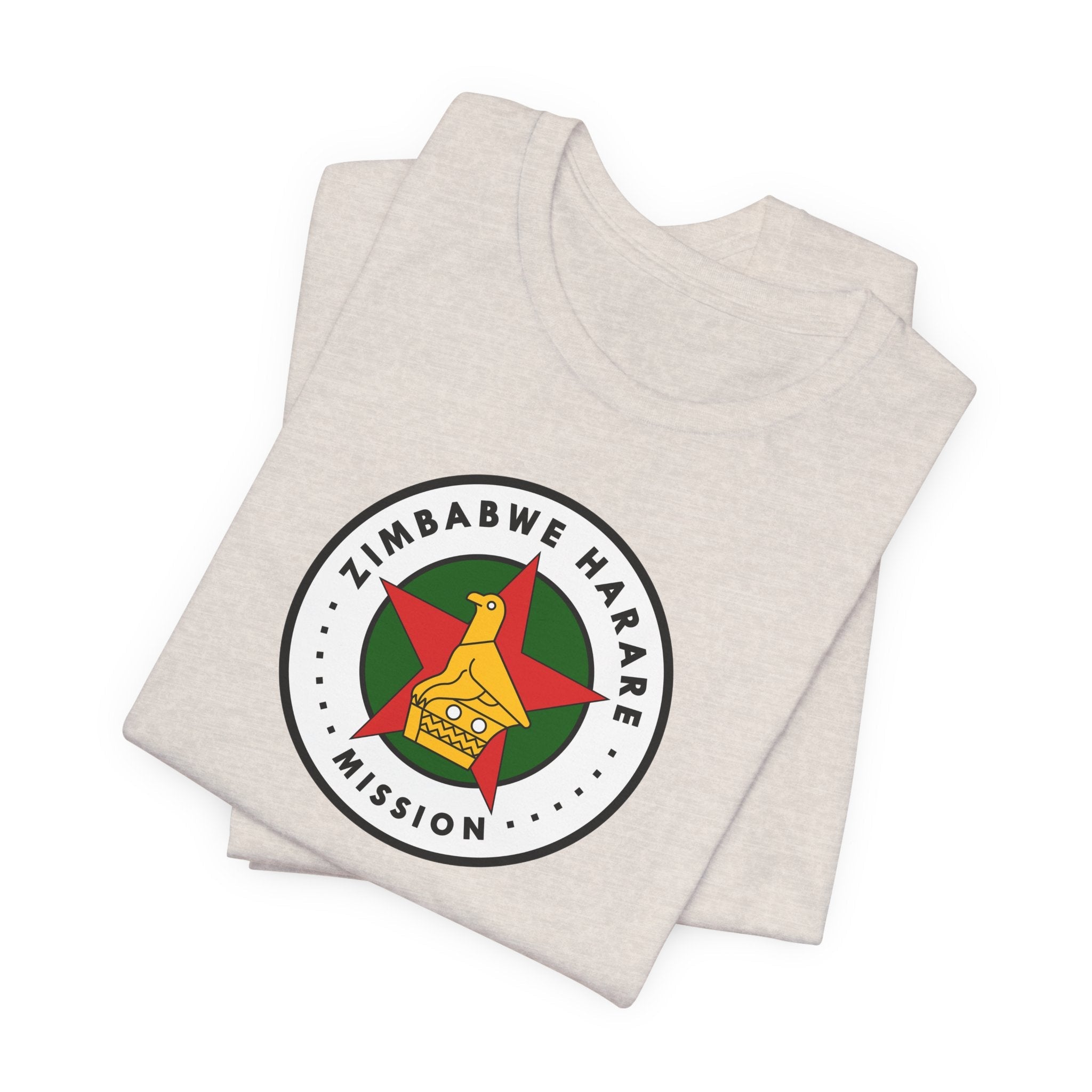 Zimbabwe Harare Mission Flag Logo (White Border) T-shirt - Mission Wishlist - LDS Missionary Gift Store