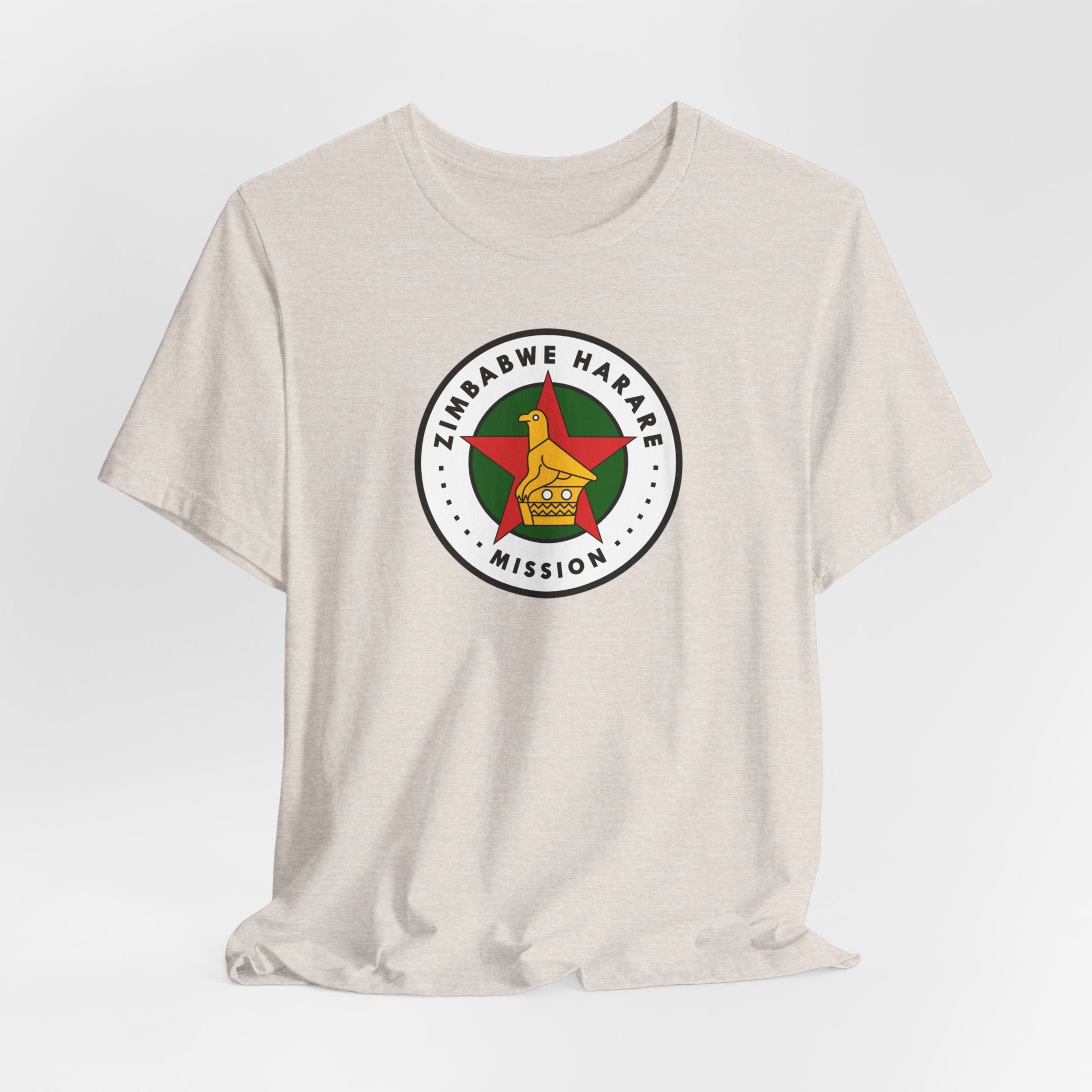 Zimbabwe Harare Mission Flag Logo (White Border) T-shirt - Mission Wishlist - LDS Missionary Gift Store