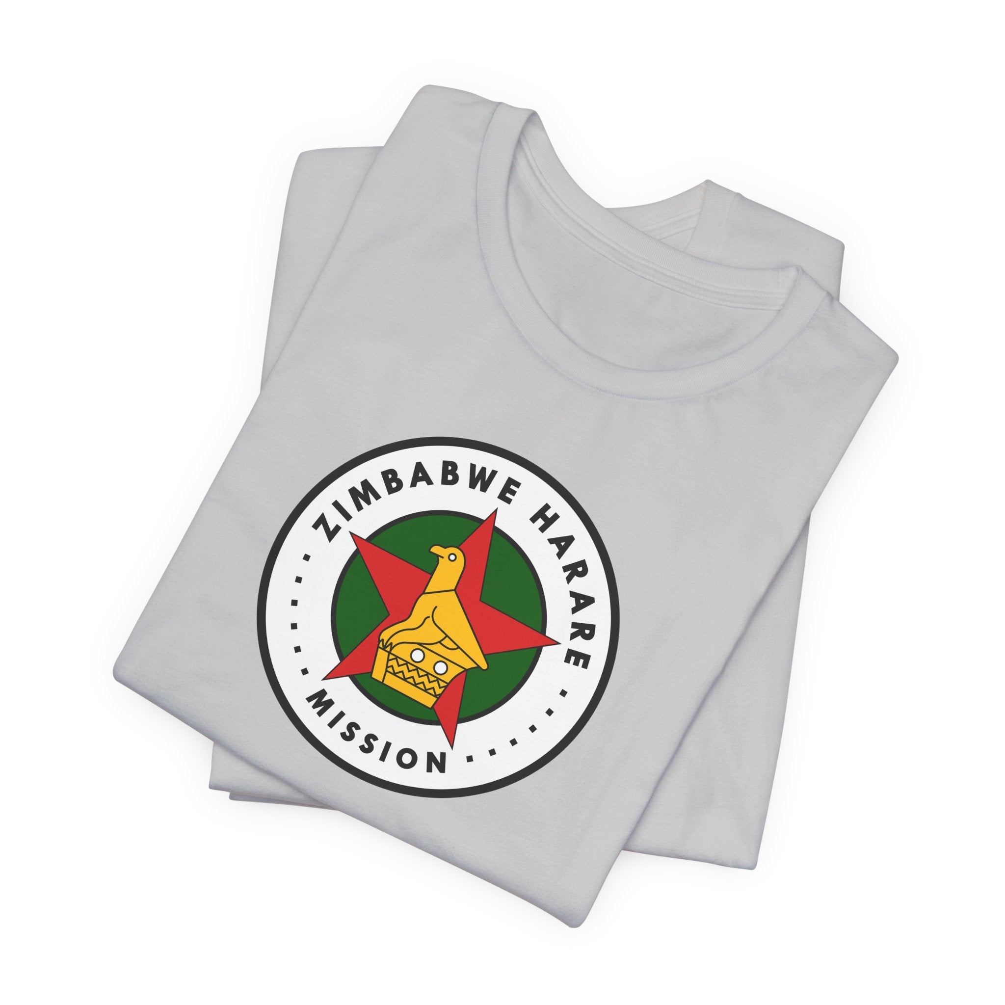 Zimbabwe Harare Mission Flag Logo (White Border) T-shirt - Mission Wishlist - LDS Missionary Gift Store