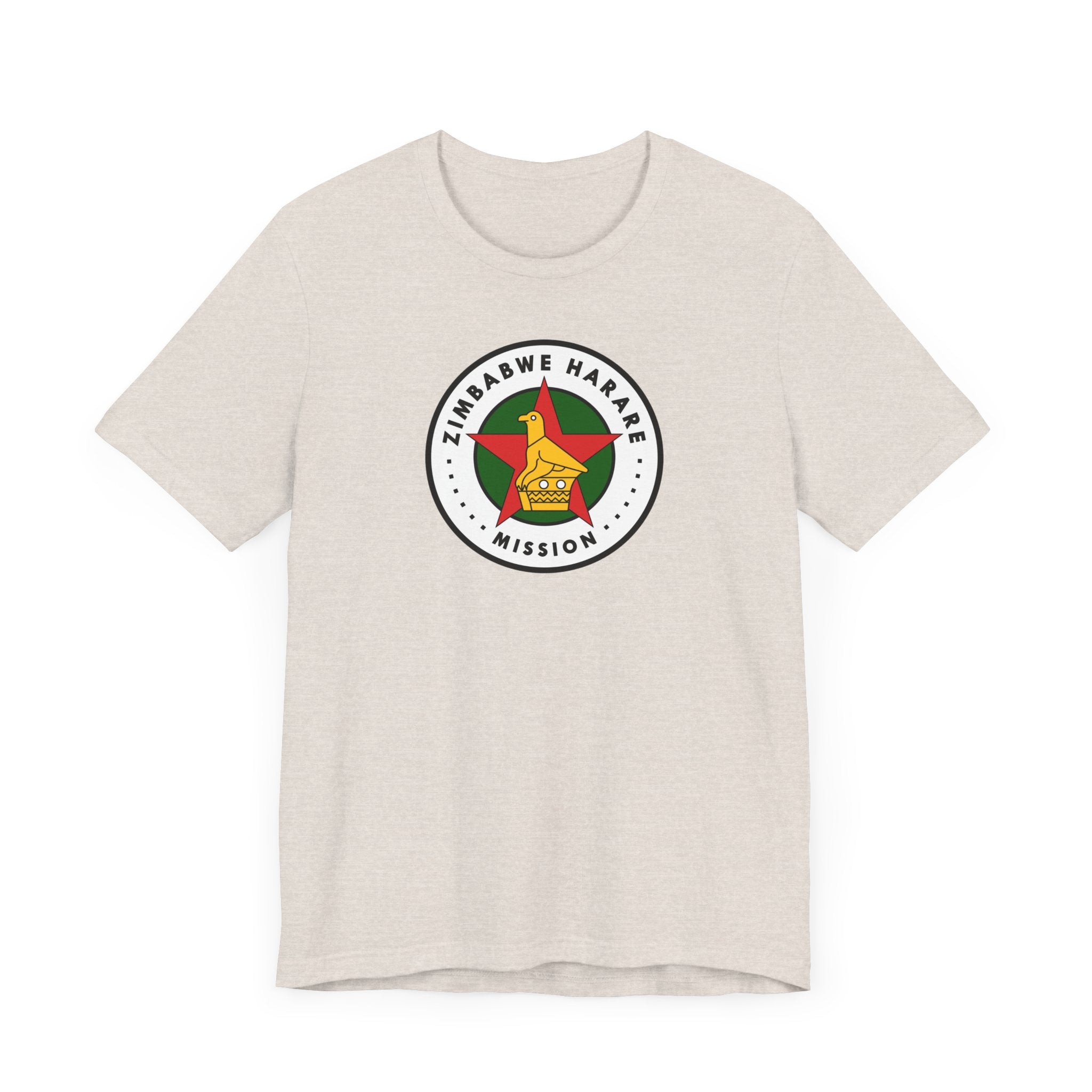 Zimbabwe Harare Mission Flag Logo (White Border) T-shirt - Mission Wishlist - LDS Missionary Gift Store