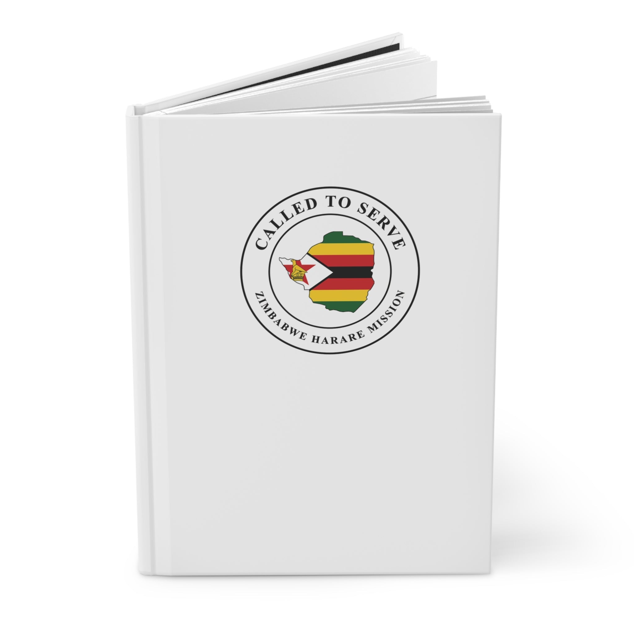 Zimbabwe Harare Mission Flag Map Called to Serve White Hardcover Journal Matte - Mission Wishlist - LDS Missionary Gift Store