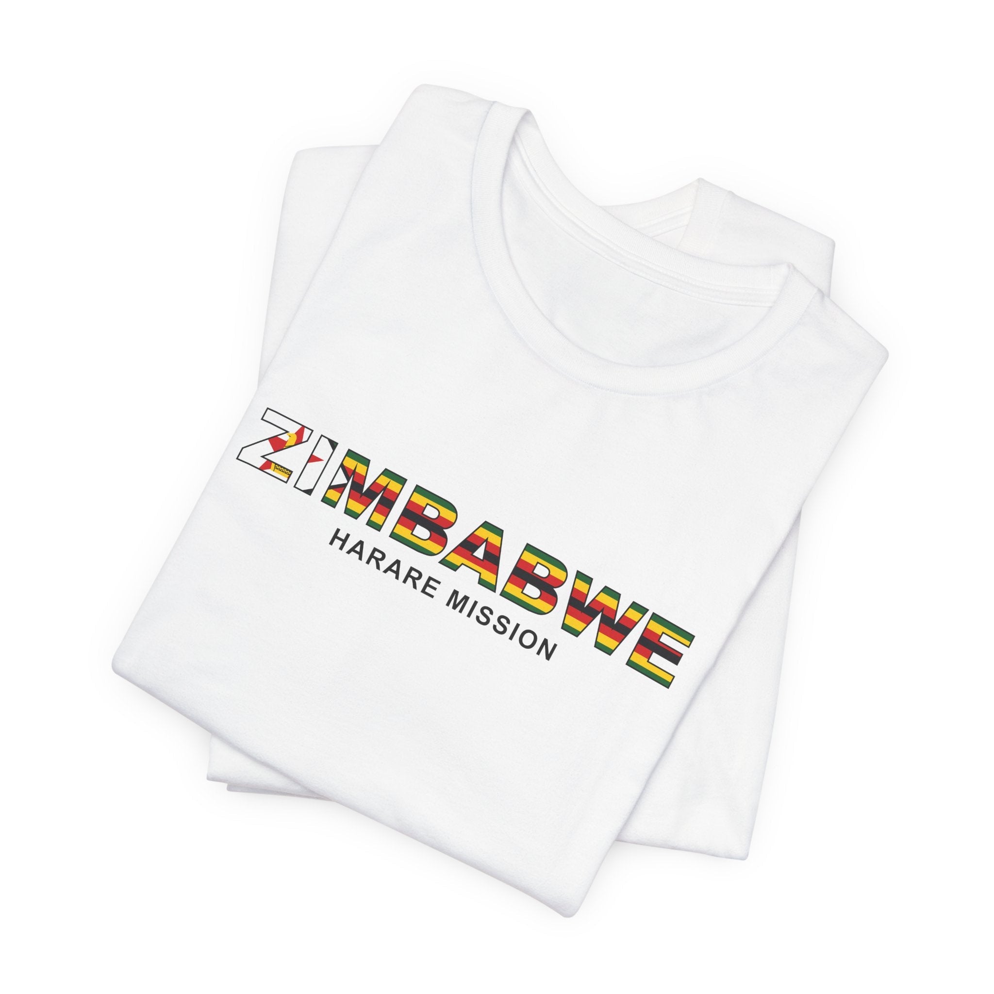 Zimbabwe Harare Mission Flag Title T-shirt - Mission Wishlist - LDS Missionary Gift Store