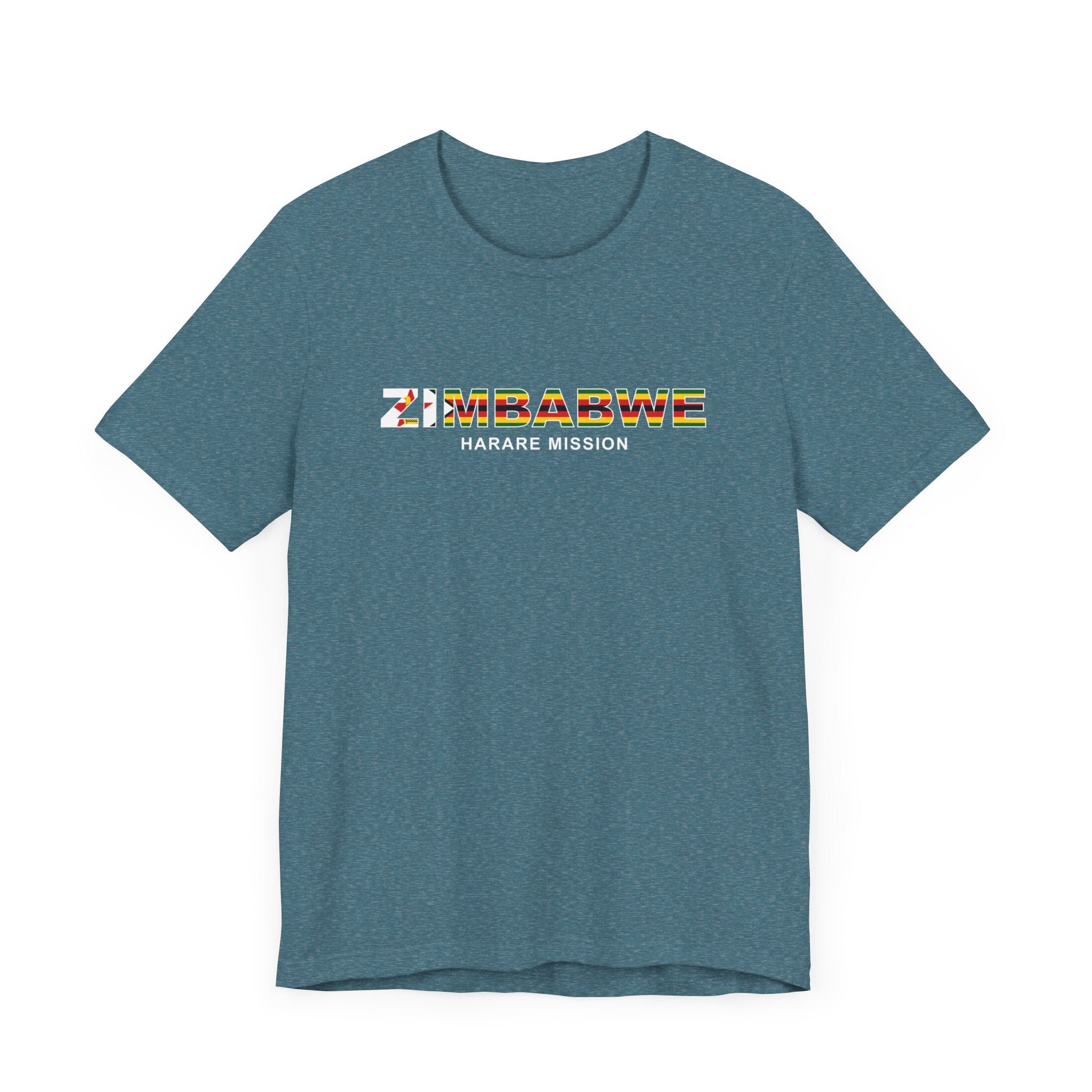 Zimbabwe Harare Mission Flag Title T-shirt - Mission Wishlist - LDS Missionary Gift Store