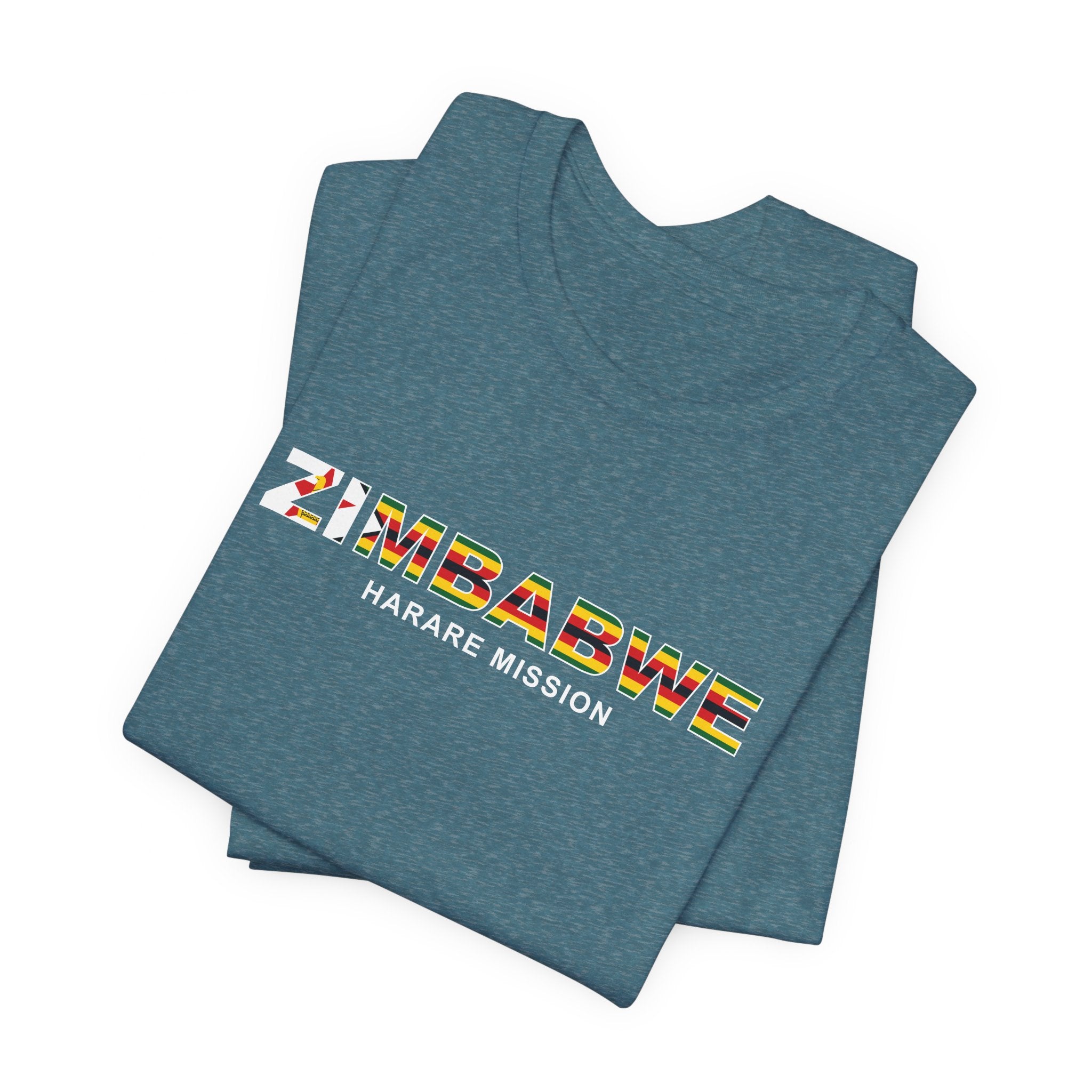 Zimbabwe Harare Mission Flag Title T-shirt - Mission Wishlist - LDS Missionary Gift Store