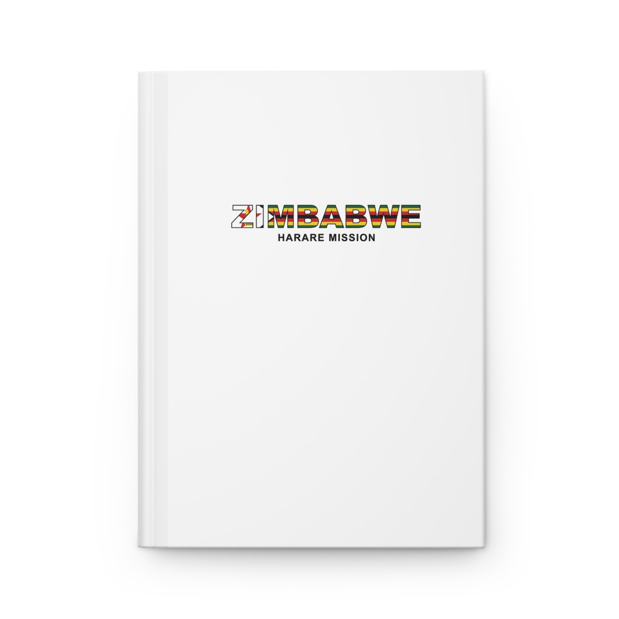 Zimbabwe Harare Mission Flag Title White Hardcover Journal Matte - Mission Wishlist - LDS Missionary Gift Store