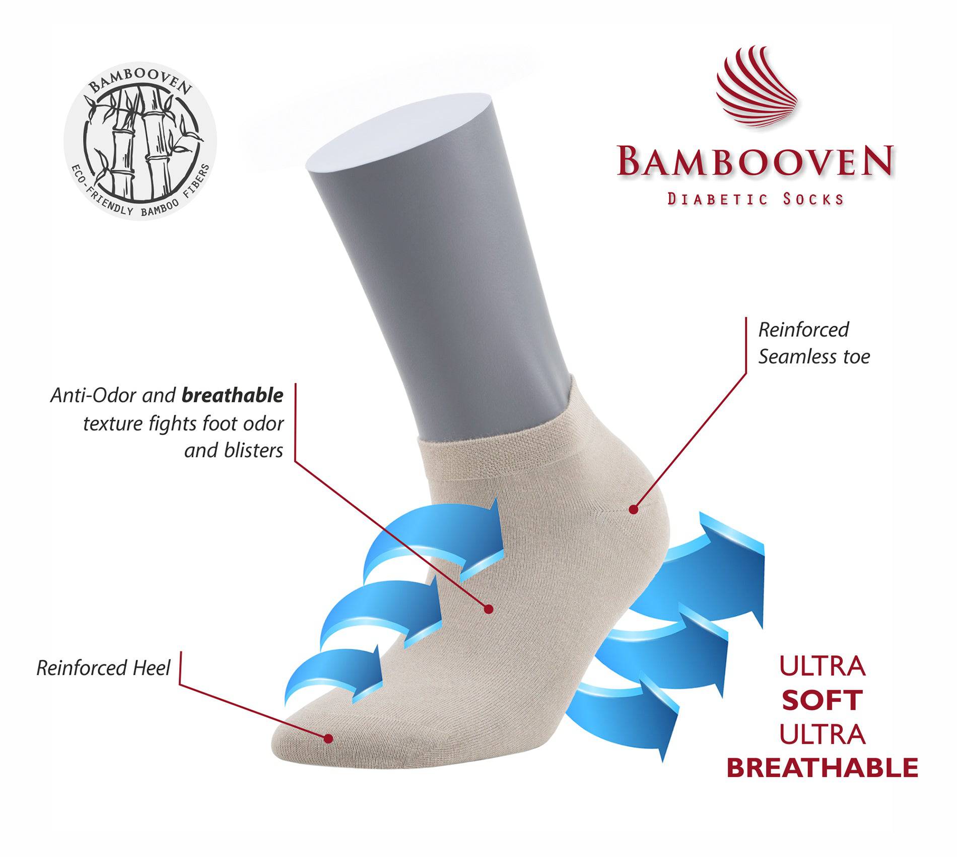 Women’s Bamboo Ankle Socks 8-Pack - 629