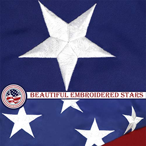 G128 American Flag Nylon Embroidered 6x10 Ft