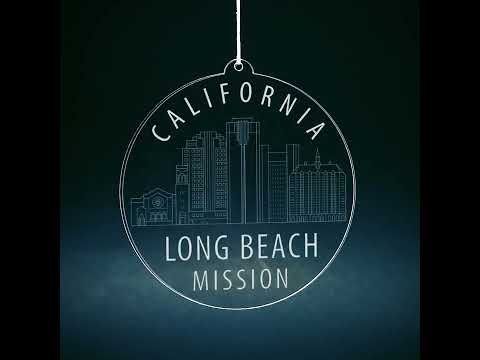 California Long Beach Mission Christmas Ornament