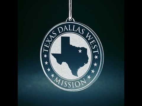 Texas Dallas West Mission Christmas Ornament