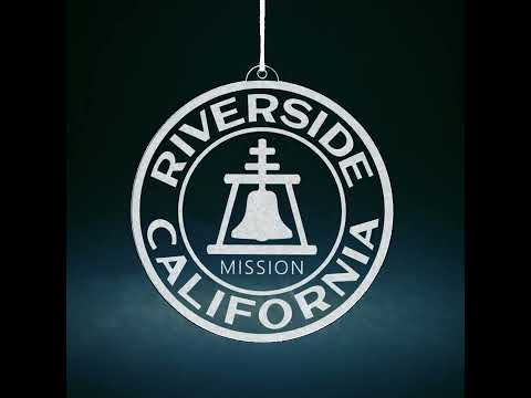 California Riverside Mission Christmas Ornament