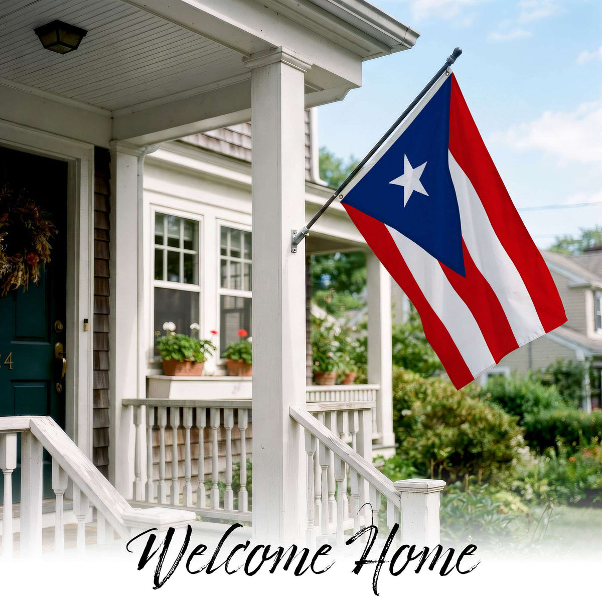 G128 Puerto Rico Puerto Rican Flag | 4x6 Ft | StormFlyer Series Embroidered 220GSM Spun Polyester | Embroidered Design, Indoor/Outdoor, Brass Grommets, Heavy Duty, All Weather