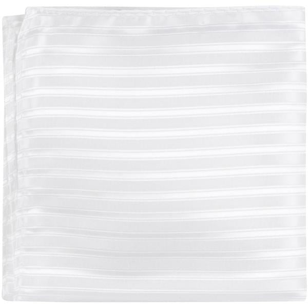 W2 PS - White on White Stripe - Matching Pocket Square - Limited Supply