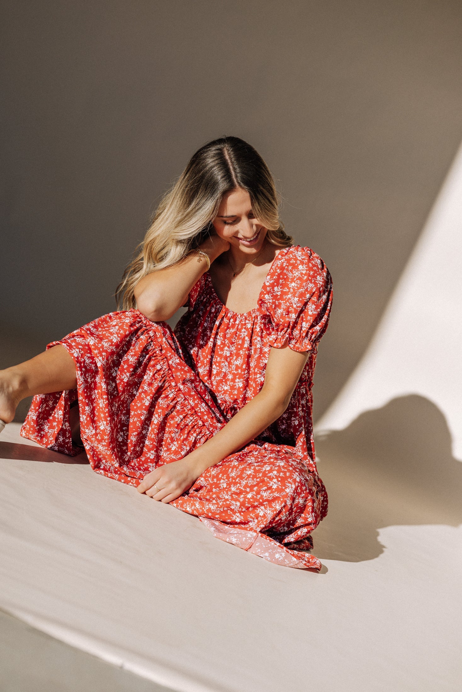 Bella Maxi Dress in Red