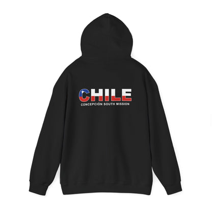 Chile Concepcion South Mission Flag Title Back Hoodie