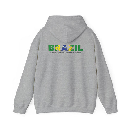 Brazil Rio de Janeiro South Mission Flag Title Back Hoodie