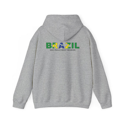 Brazil Sao Paulo West Mission Flag Title Back Hoodie