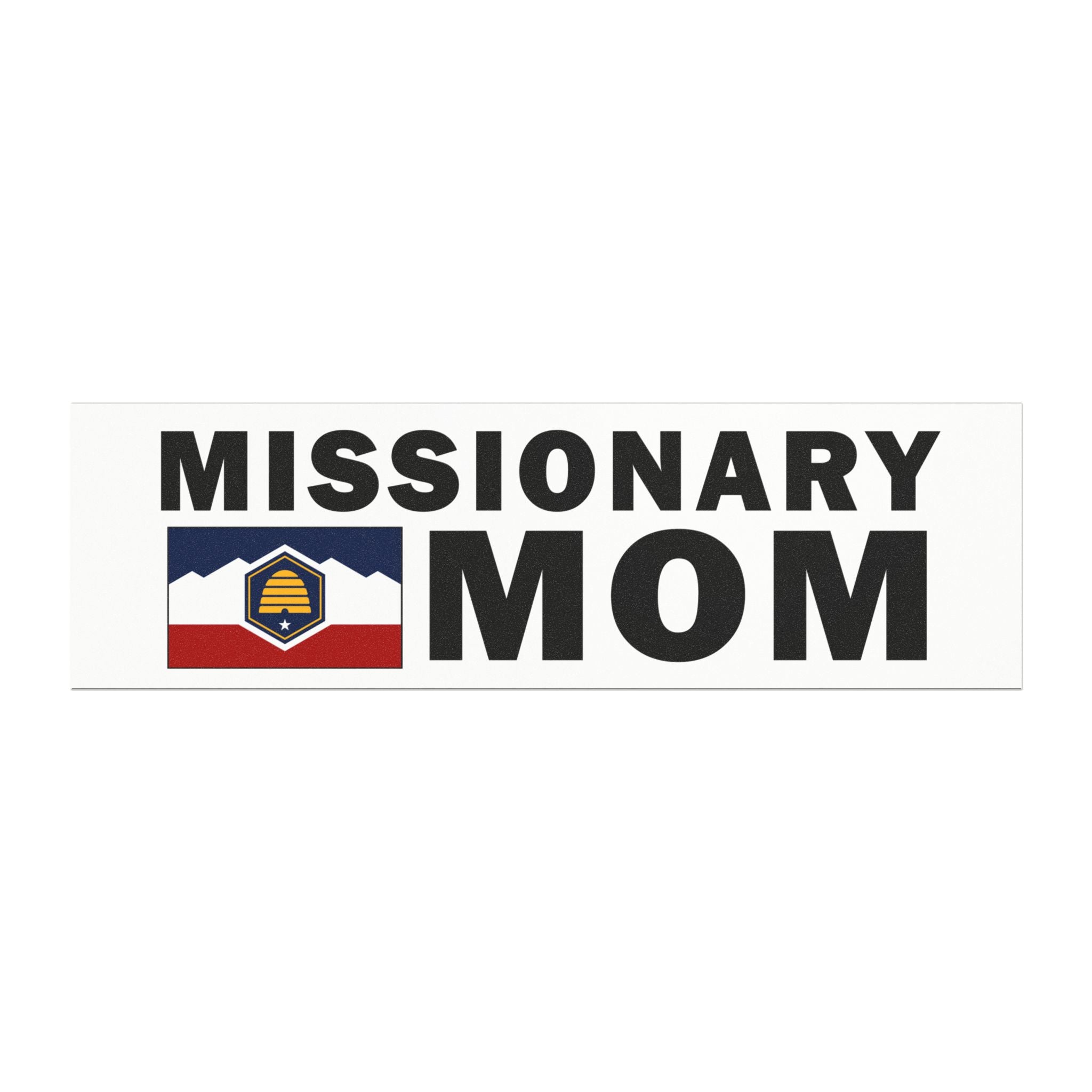 Missionary MOM Flag of Utah Magnetic Bumper Sticker