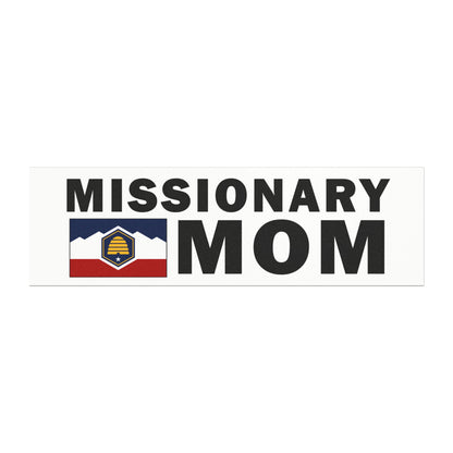 Missionary MOM Flag of Utah Magnetic Bumper Sticker
