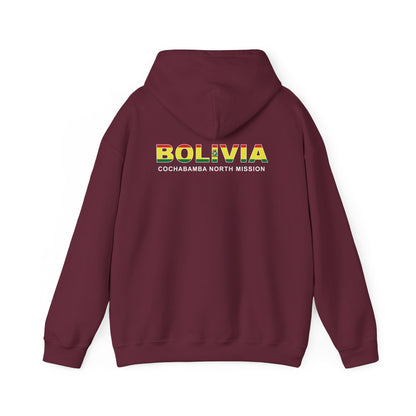 Bolivia Cochabamba North Mission Flag Title Back Hoodie