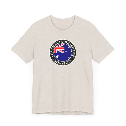 Australia Brisbane Mission Flag Logo (Black Border) T-shirt