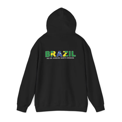 Brazil Rio de Janeiro North Mission Flag Title Back Hoodie