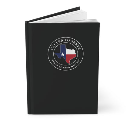 Texas El Paso Mission Flag Map Called to Serve Black Hardcover Journal Matte
