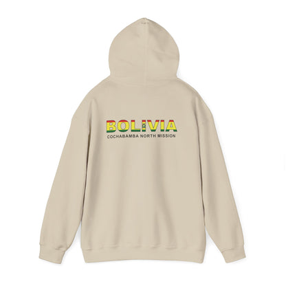 Bolivia Cochabamba North Mission Flag Title Back Hoodie