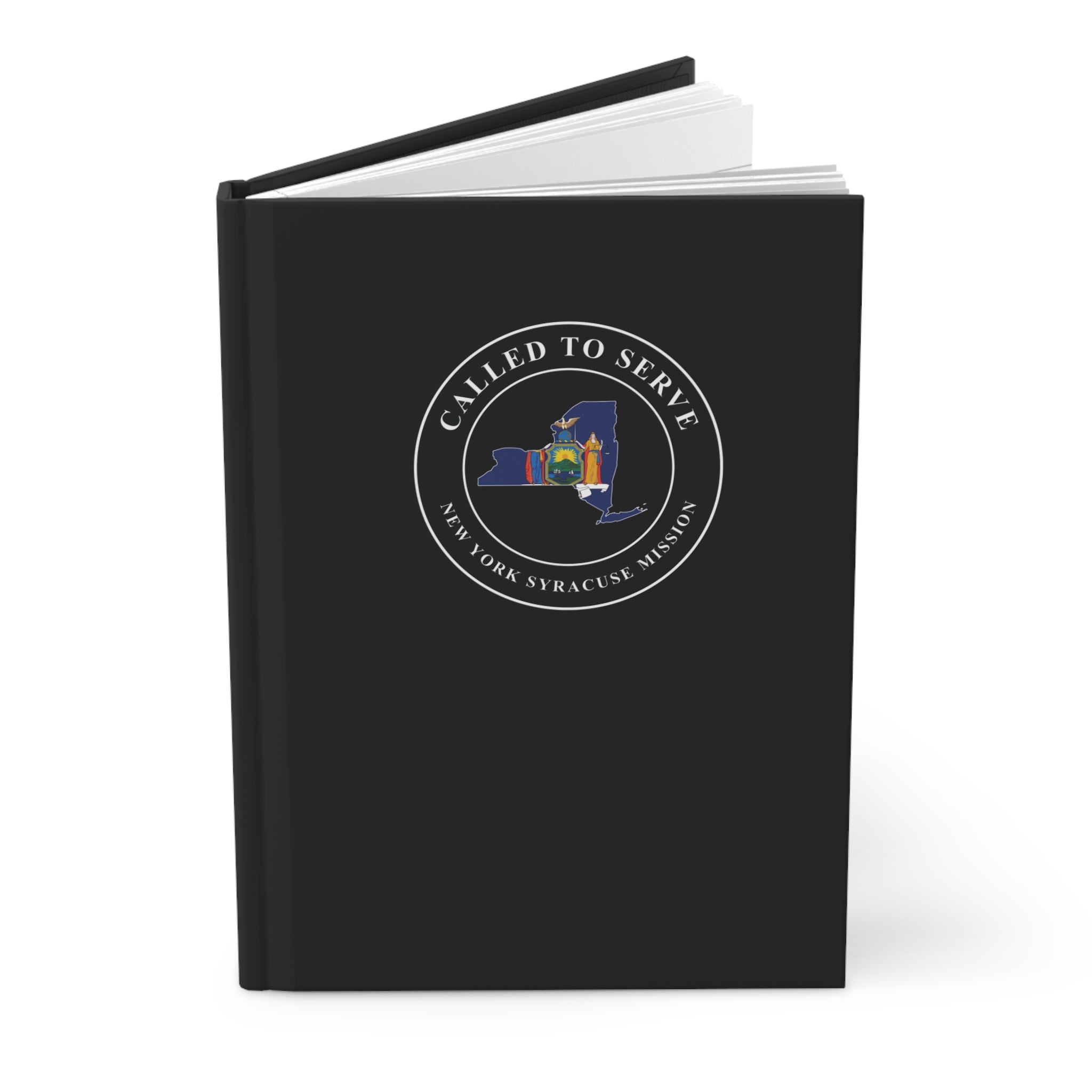 New York Syracuse Mission Flag Map Called to Serve Black Hardcover Journal Matte
