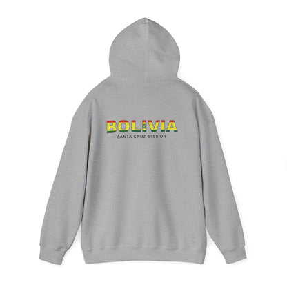Bolivia Santa Cruz Mission Flag Title Back Hoodie