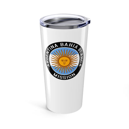 Argentina Bahia Blanca Mission Flag Logo Tumbler 20oz White